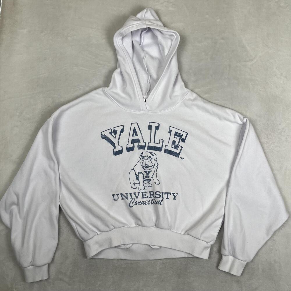 Yale Bulldogs Hoodie Sweatshirt Womens XL White NCAA College Yale University